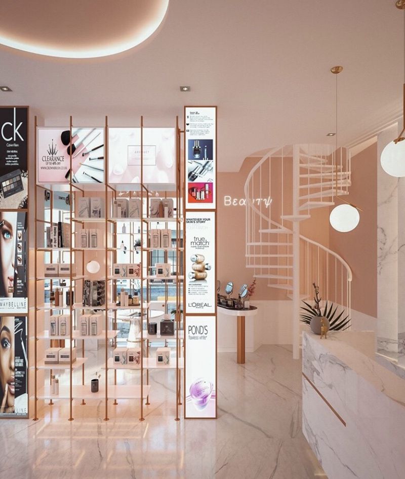 THIẾT KẾ NỘI THẤT - SHOP MỸ PHẨM.
